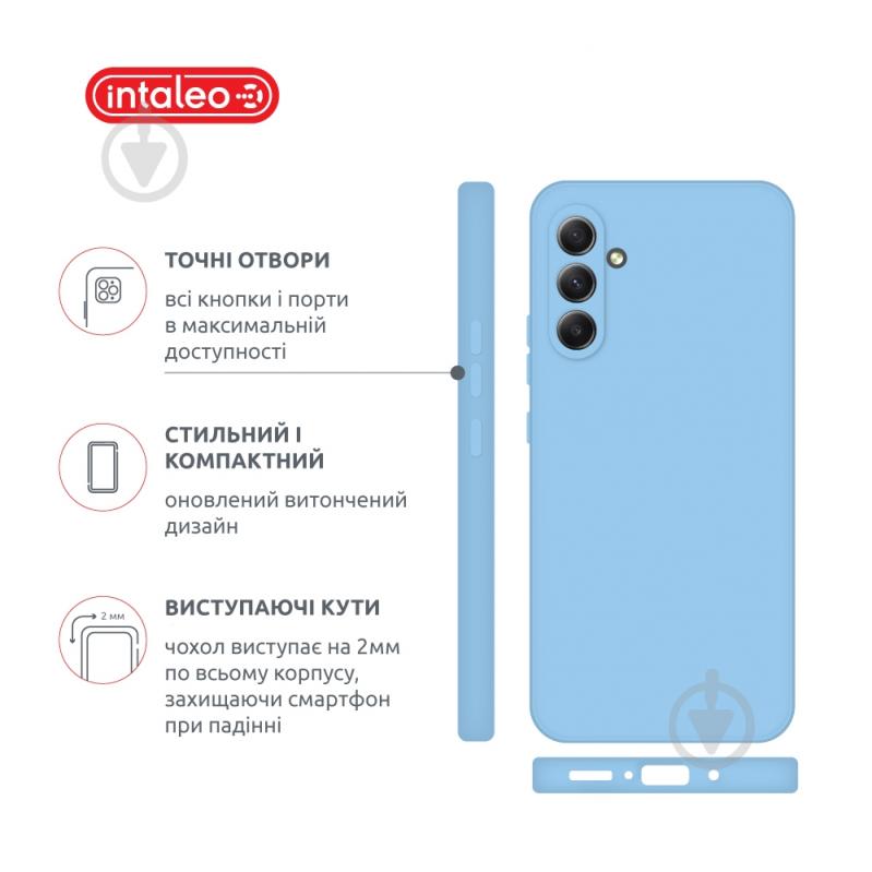 Чехол Intaleo SoftShell для Samsung Galaxy A34 5G голубой - фото 4
