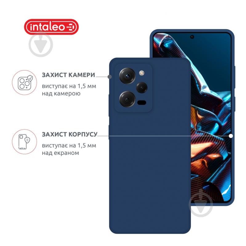 Чехол Intaleo SoftShell голубой для Xiaomi Poco X5 Pro - фото 3