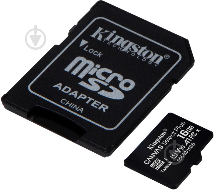 Карта пам'яті Kingston microSDHC 16 ГБ Class 10 (SDCS2/16GB) Canvas Select Plus UHS-I U1 - фото 2