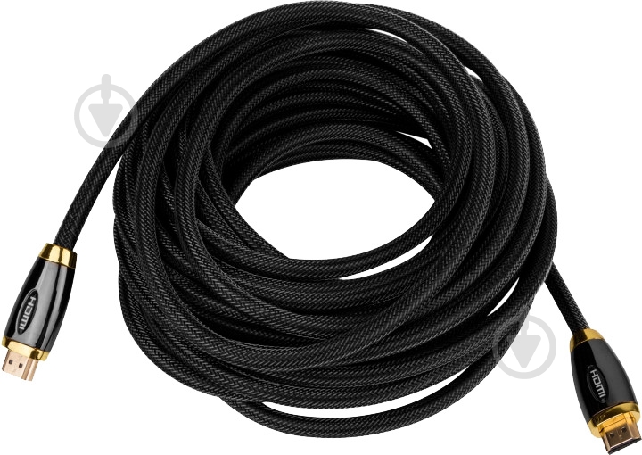 Кабель CHARMOUNT HDMI – HDMI 10 м чорний (777100) - фото 1