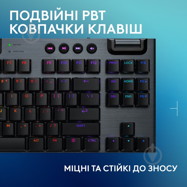 Клавиатура игровая Logitech G915 X LIGHTSPEED TKL Wireless Clicky (L920-012757) black - фото 4