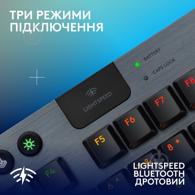 Клавіатура ігрова Logitech G915 X LIGHTSPEED TKL Wireless Clicky (L920-012757) black - фото 6