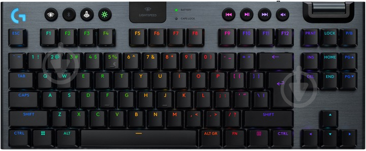 Клавіатура ігрова Logitech G915 X LIGHTSPEED TKL Wireless Clicky (L920-012757) black - фото 1