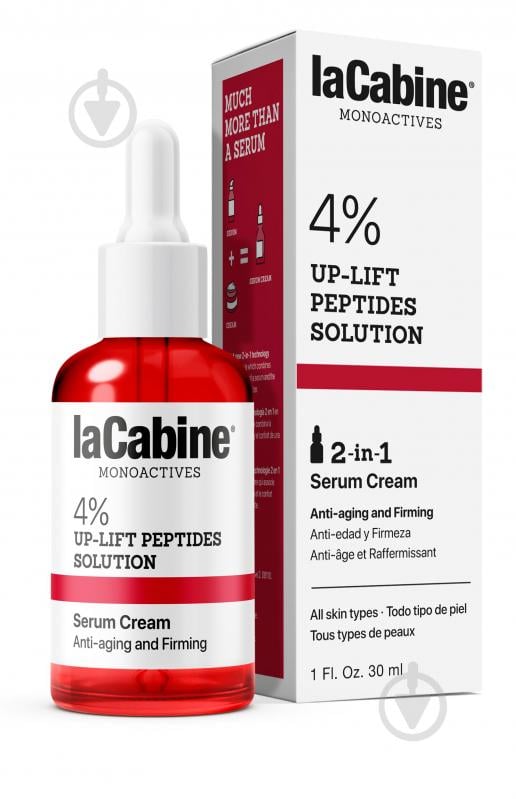 Крем для обличчя LaCabine LaCabine 4% Up-Lift Peptides 2 in 1. Антивікова крем-сироватка для пружн - фото 1