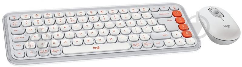 Комплект клавіатура та миша Logitech Pop Icon Combo Off (920-013141) White - фото 1