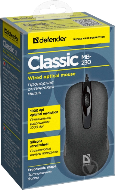Мышка Defender Classic MB-230 USB Black (52230) - фото 4