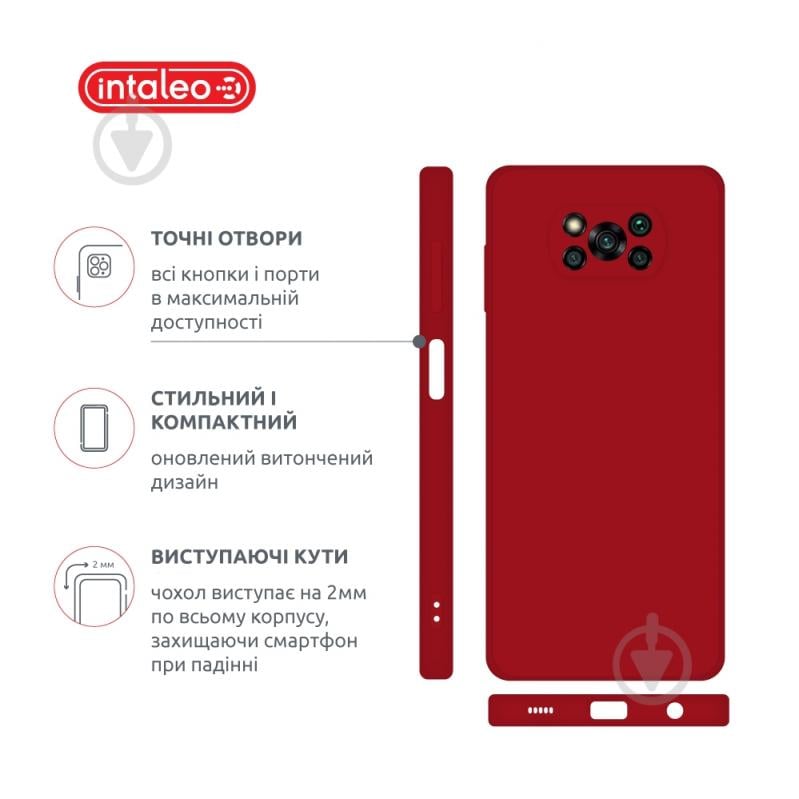 Чехол Intaleo SoftShell красный для Xiaomi Poco X3 Pro - фото 4 Чехол Intaleo SoftShell красный для Xiaomi Poco X3 Pro - фото 4