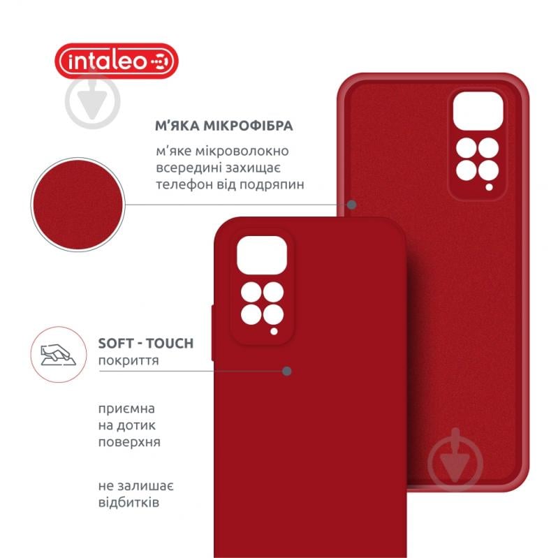 Чехол Intaleo SoftShell красный для Xiaomi Redmi Note 11 - фото 5 Чехол Intaleo SoftShell красный для Xiaomi Redmi Note 11 - фото 5