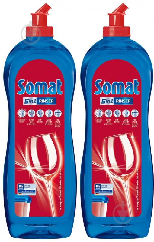 Ополіскувач для посудомийних машин Somat з ефектом швидкого висихання 2x750 мл 0,75 л - фото 1