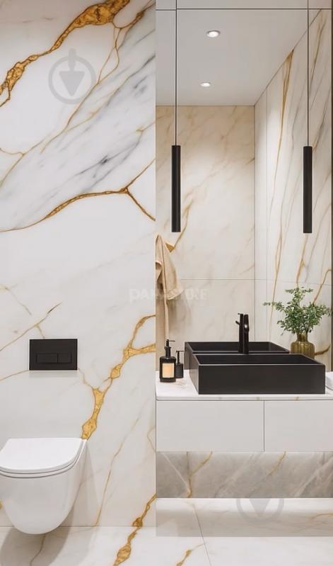 Декоративна панель Panastone ПВХ Carrara Gold 1220х2800x2,8 мм (PS-106) - фото 6 Декоративна панель Panastone ПВХ Carrara Gold 1220х2800x2,8 мм (PS-106) - фото 6