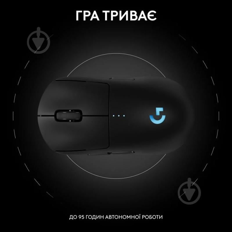 Мышка беспроводная Logitech PRO 2 Lightspeed Wireless black (L910-007295) - фото 4