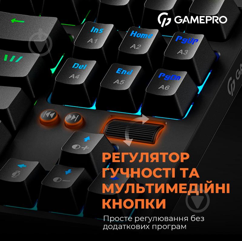 Клавіатура ігрова GamePro (MK180B) Hot-Swap RGB black - фото 17