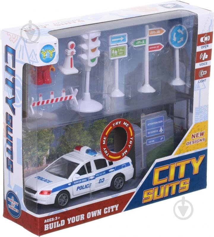 Игровой набор Shantou Полицейская машинка City suits фрикционная OTB0585330 - фото 1