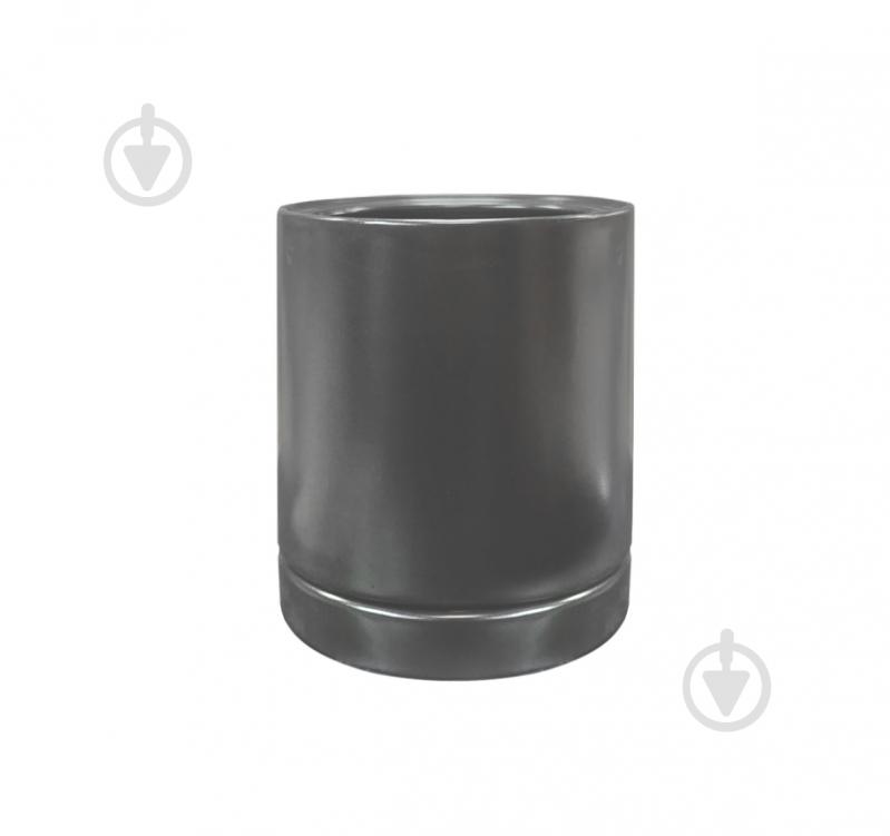 Горшок для цветов керамика прямоугольный темно-серый 1,3 л Eterna (803-13,5) - фото 1 Горшок для цветов керамика прямоугольный темно-серый 1,3 л Eterna (803-13,5) - фото 1