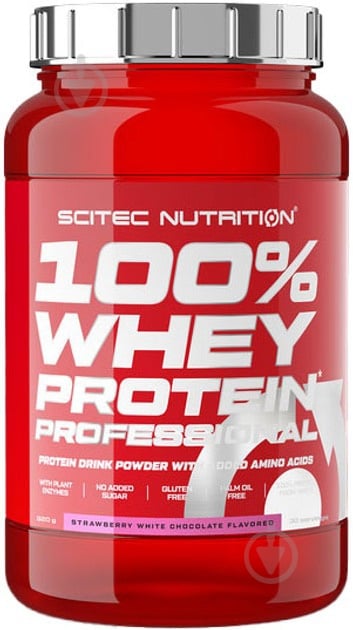 Протеин Scitec Nutrition Whey Protein Proffesional белый шоколад - клубника 920 г - фото 1