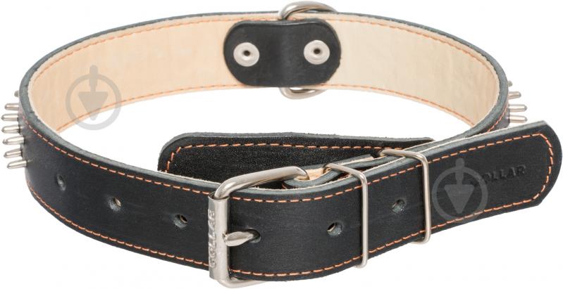 Ошейник Collar двойной с шипами в 2 ряда 3,5х48-63 см 0285 - фото 1 Ошейник Collar двойной с шипами в 2 ряда 3,5х48-63 см 0285 - фото 1
