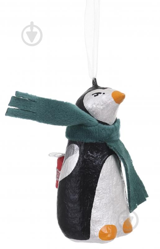 Елочная игрушка Пингвин с подарком 9 x 4,5 x 6 см (2033054003) - фото 2 Елочная игрушка Пингвин с подарком 9 x 4,5 x 6 см (2033054003) - фото 2