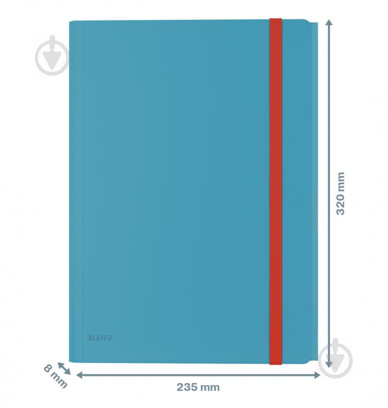 Папка на резинці Cosy A4 на 150 арк. з конвертом синя 4619-00-61 Leitz - фото 3