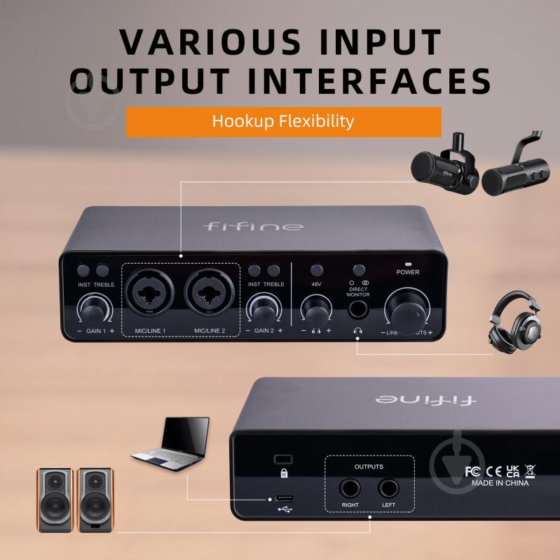 Аудиоинтерфейс FIFINE (Ampli 3) - фото 11