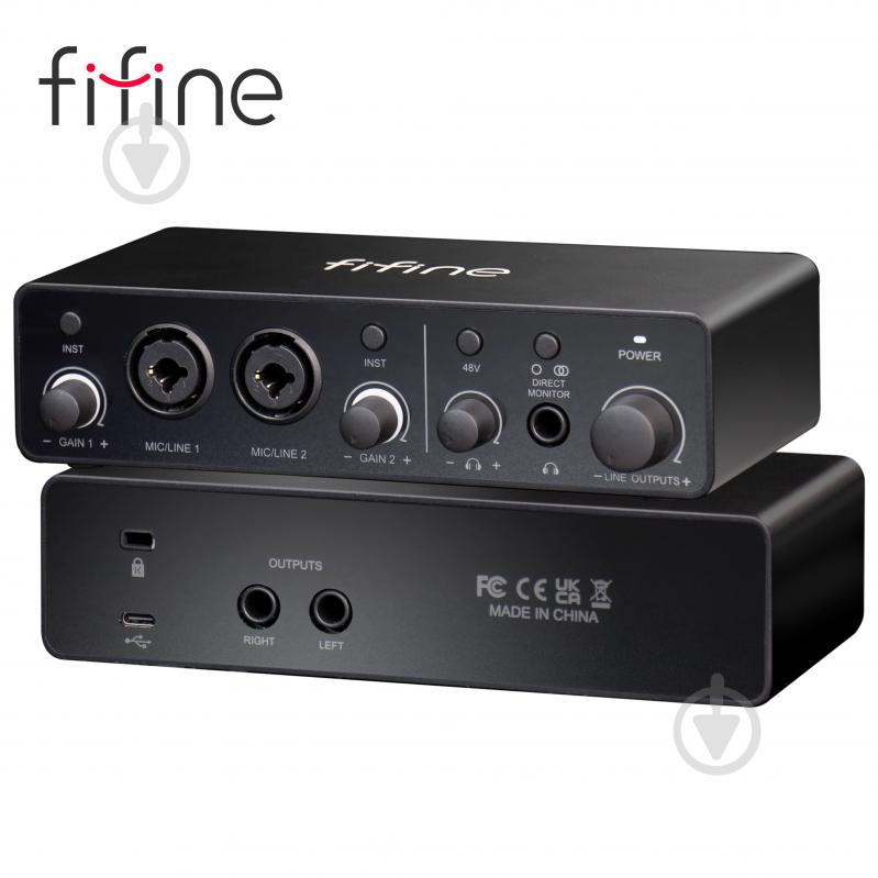 Аудіоінтерфейс FIFINE (Ampli 3) - фото 2 Аудіоінтерфейс FIFINE (Ampli 3) - фото 2