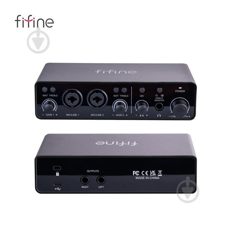 Аудіоінтерфейс FIFINE (Ampli 3) - фото 3 Аудіоінтерфейс FIFINE (Ampli 3) - фото 3