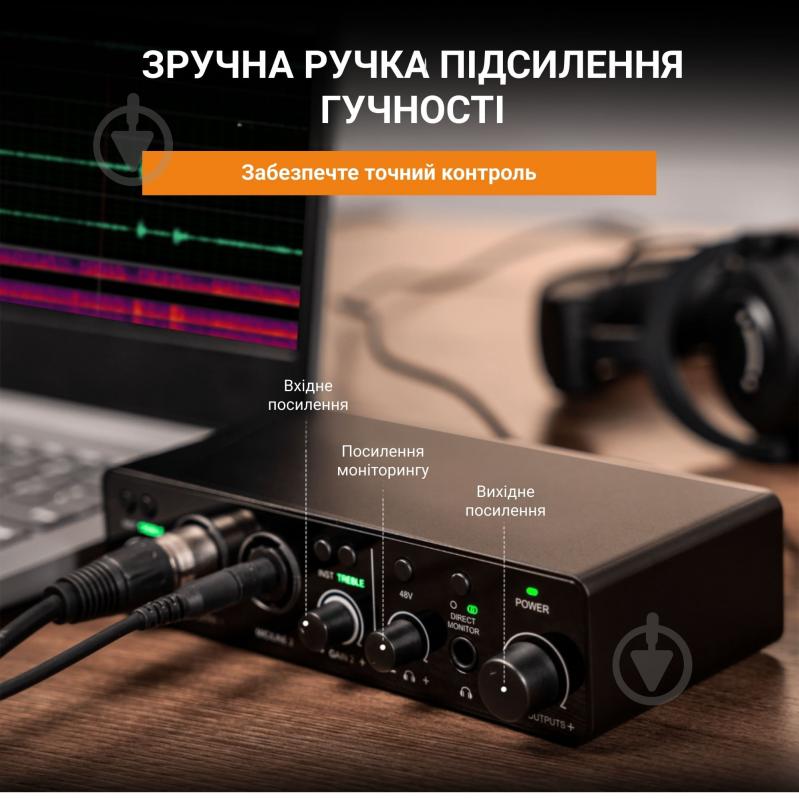 Аудіоінтерфейс FIFINE (Ampli 3) - фото 8 Аудіоінтерфейс FIFINE (Ampli 3) - фото 8