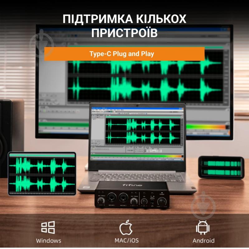 Аудіоінтерфейс FIFINE (Ampli 3) - фото 11 Аудіоінтерфейс FIFINE (Ampli 3) - фото 11