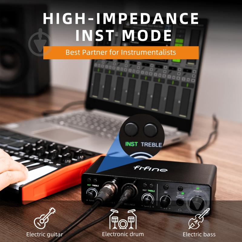 Аудиоинтерфейс FIFINE (Ampli 3) - фото 5