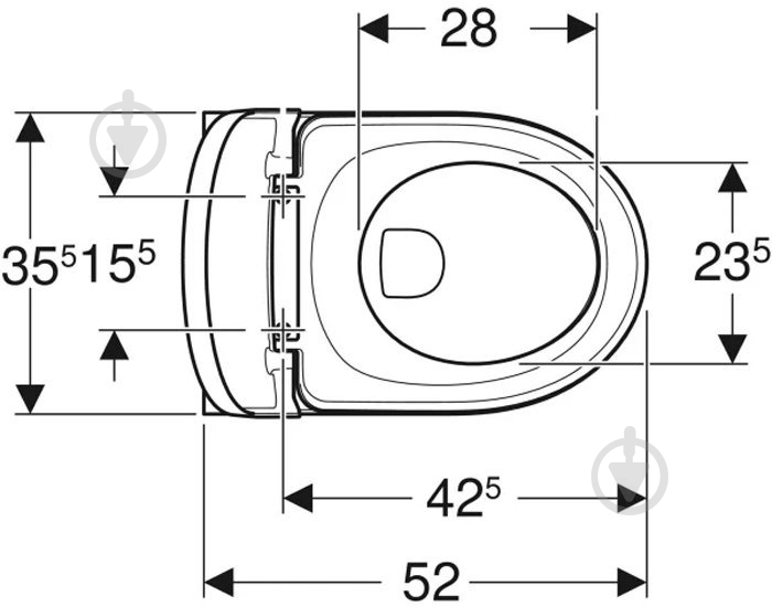 Унитаз подвесной Geberit MODO Round Rimfree 502.939.00.1 закрытая форма, с быстросьемным седением soft-close - фото 3