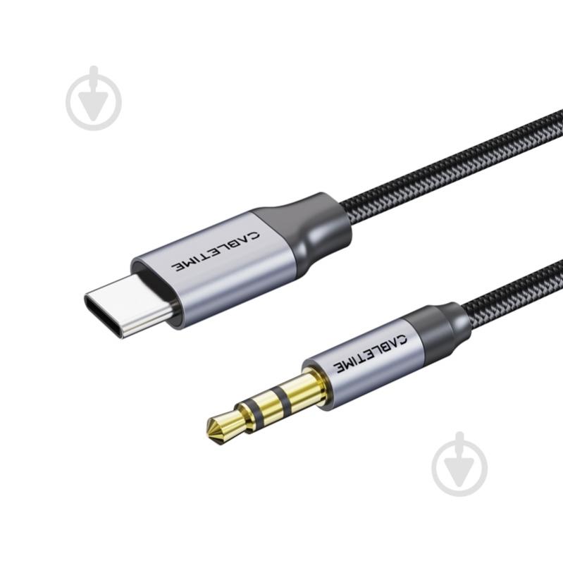 Кабель CableTime USB Type-C (M) - 3.5 мм 3,5 м black (CA915767) - фото 1 Кабель CableTime USB Type-C (M) - 3.5 мм 3,5 м black (CA915767) - фото 1