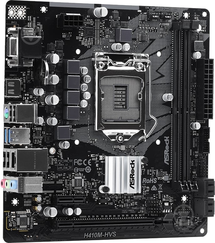 Материнська плата ASRock H410M-HVS (Socket 1200, Intel H410, mirco ATX) - фото 4