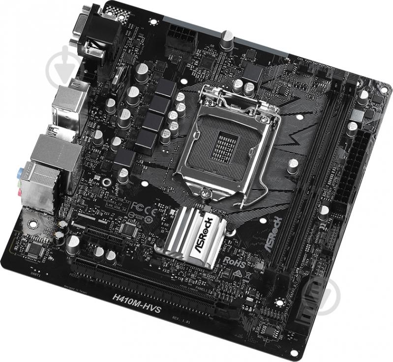 Материнська плата ASRock H410M-HVS (Socket 1200, Intel H410, mirco ATX) - фото 2