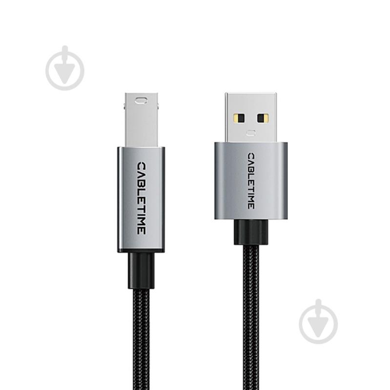 Кабель CableTime USB 2.0 AM - B Print 2 м black (CA915217) - фото 1 Кабель CableTime USB 2.0 AM - B Print 2 м black (CA915217) - фото 1