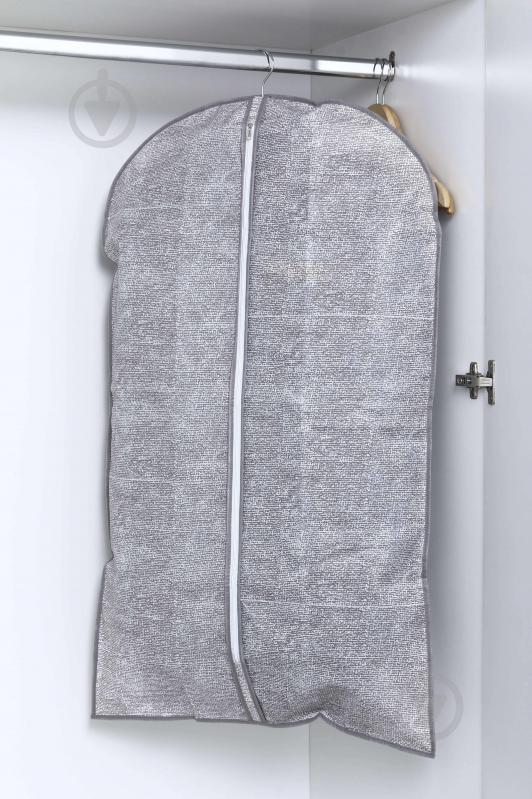 Чехол для одежды Silver Vivendi 100x60 см серый с прозрачным - фото 4