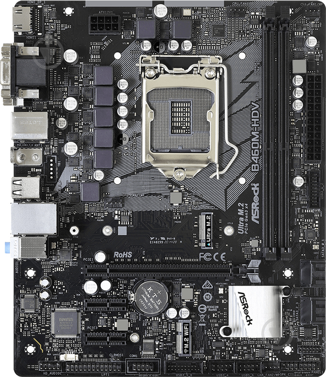 Материнська плата ASRock B460M-HDV (Socket 1200, Intel B460, mirco ATX) - фото 2