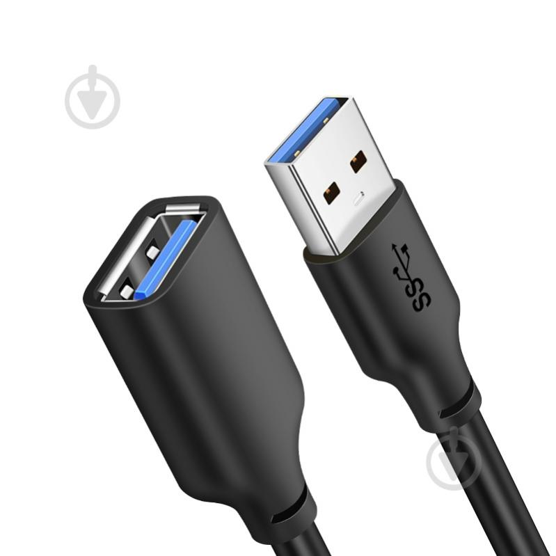 USB-кабель CableTime USB 3.0 AM — AF 2 м black (CA915408) - фото 1
