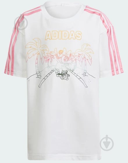 Футболка Adidas LK DY MI T SS24 IN7302 р.122 белый - фото 1