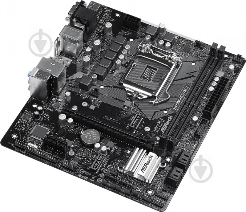 Материнська плата ASRock H410M-HDV/M.2 (Socket 1200, Intel B460, mirco ATX) - фото 3