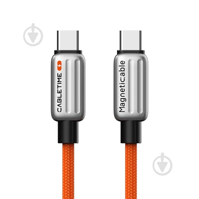 Кабель CableTime USB Type-C (M) - Type-C (M) PD240W 2 м оранжевыйgrey (CA915729) - фото 1 Кабель CableTime USB Type-C (M) - Type-C (M) PD240W 2 м оранжевыйgrey (CA915729) - фото 1
