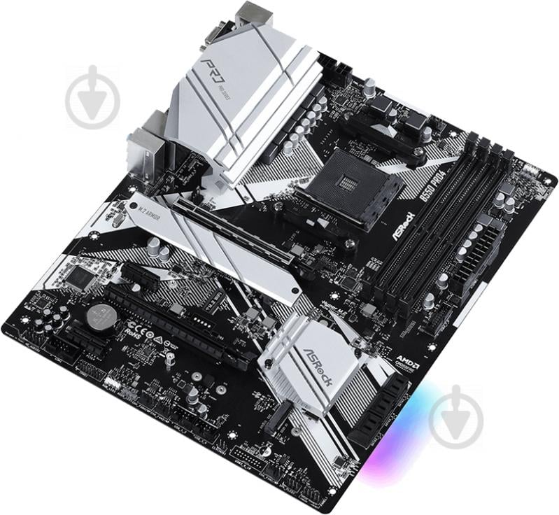 Материнська плата ASRock B550 Pro4 (Socket AM4, AMD B550, mirco ATX) - фото 3