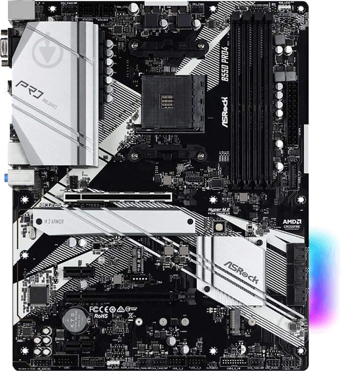 Материнская плата ASRock B550 Pro4 (Socket AM4, AMD B550, mirco ATX) - фото 2