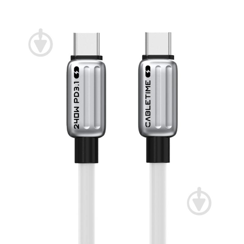 Кабель CableTime USB Type-C (M) - Type-C (M) PD240W 12 м blackgrey (CA915736) - фото 1 Кабель CableTime USB Type-C (M) - Type-C (M) PD240W 12 м blackgrey (CA915736) - фото 1