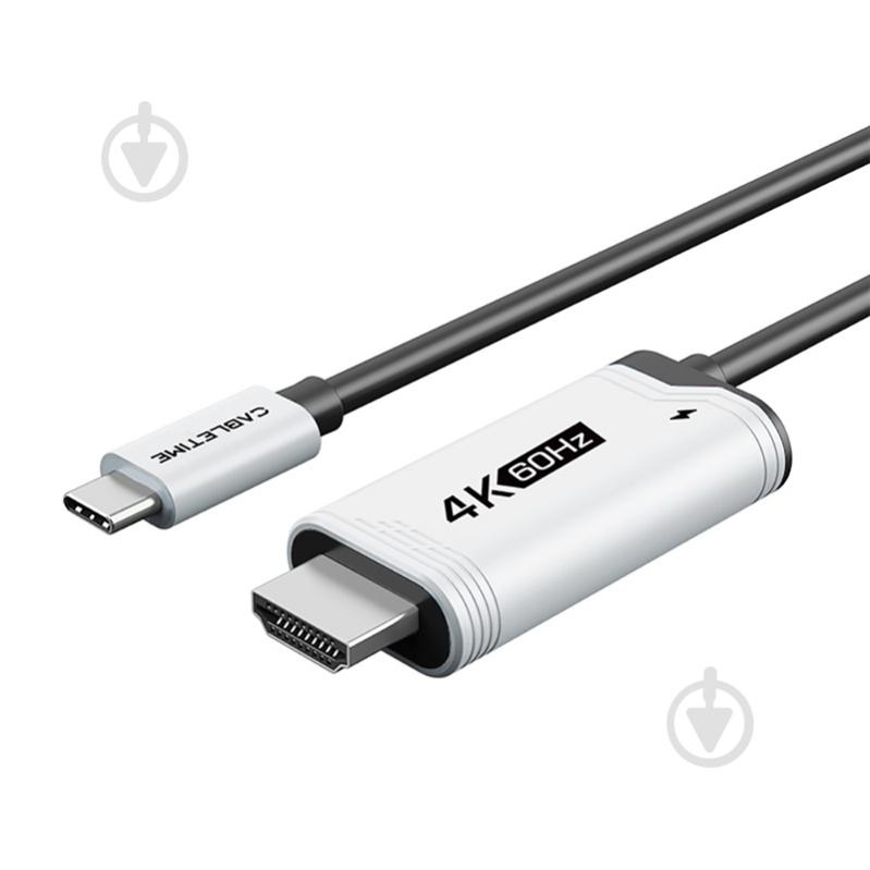 Кабель CableTime USB Type-C (M) - HDMI (M) PD100W 2 м blackgrey (CA915798) - фото 1 Кабель CableTime USB Type-C (M) - HDMI (M) PD100W 2 м blackgrey (CA915798) - фото 1