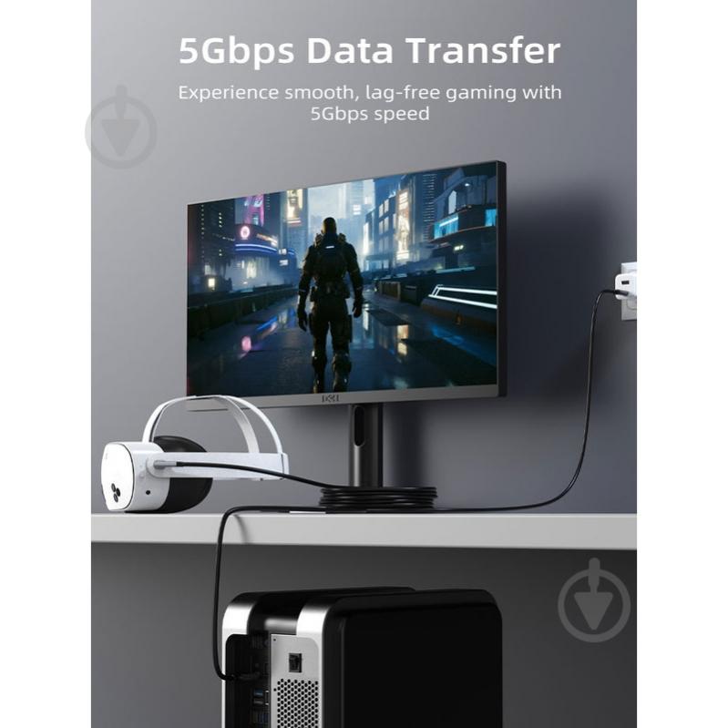Кабель CableTime USB3.0 VR PD 36W 5 м black (CA915934) - фото 6 Кабель CableTime USB3.0 VR PD 36W 5 м black (CA915934) - фото 6