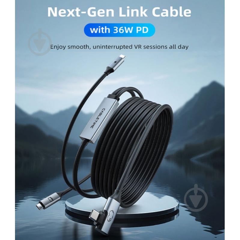 Кабель CableTime USB3.0 VR PD 36W 5 м black (CA915934) - фото 4 Кабель CableTime USB3.0 VR PD 36W 5 м black (CA915934) - фото 4