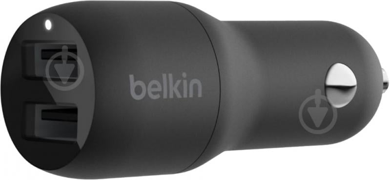 Автомобильное зарядное устройство Belkin Car Charger 24W Dual USB-A black - фото 1