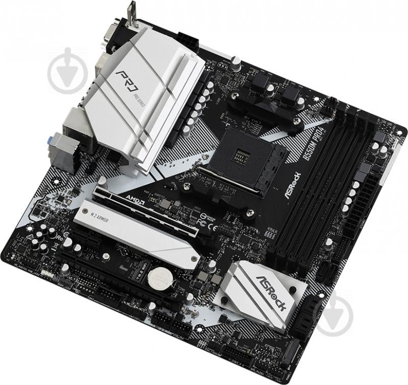 Материнська плата ASRock B550M Pro4 (Socket AM4, AMD B550, mirco ATX) - фото 2