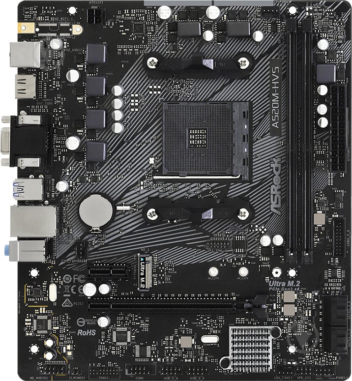 Материнская плата ASRock A520M-HVS (Socket AM4, mirco ATX) - фото 4