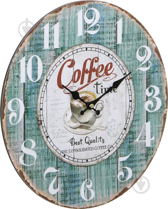 Часы настенные Coffe blue 33,8 см - фото 2
