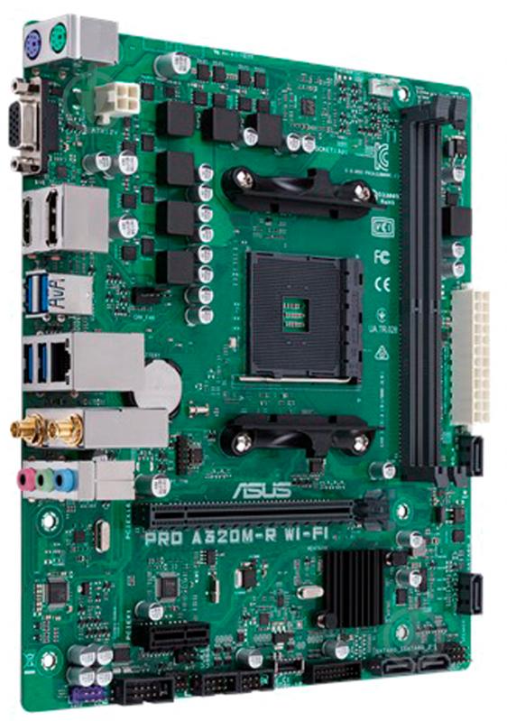 Материнська плата Asus PRO A320M-R WI-FI (Socket AM4, AMD A320, mirco ATX) - фото 3